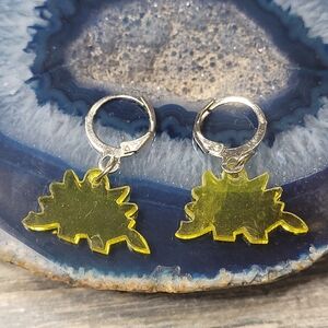 Yellow Dinosaur  Earrings.